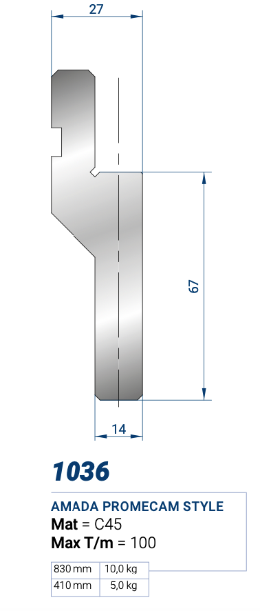 1036 Держатель радиусной вставки AMADA PROMECAM STYLE