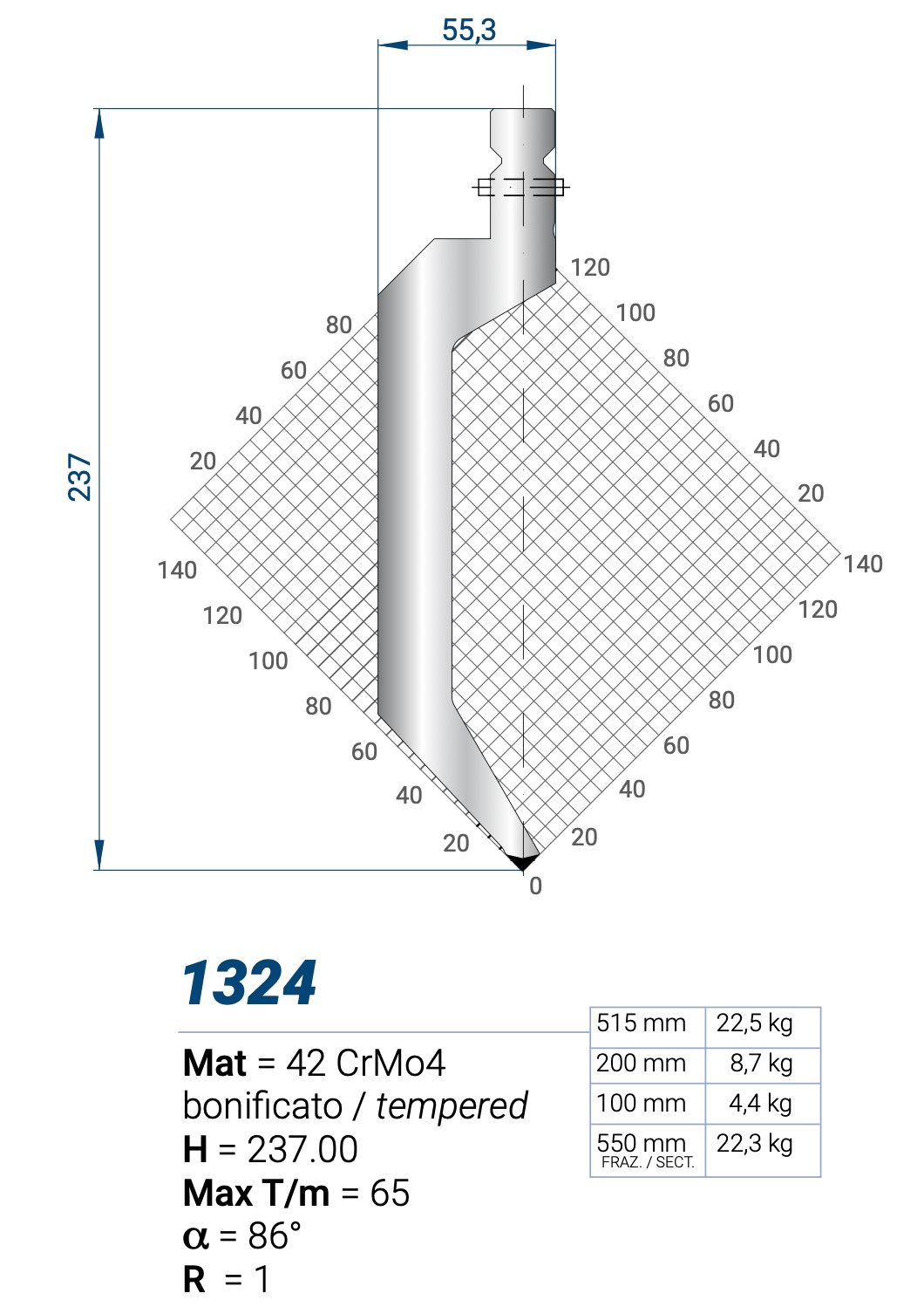 1324 Пуансон 86° WILA STYLE