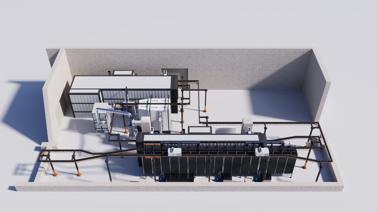 Участок порошковой окраски для деталей пожарной техники