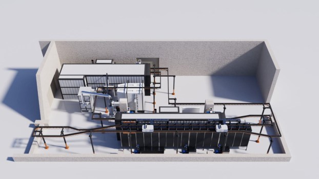 Линия порошковой окраски топливных баков